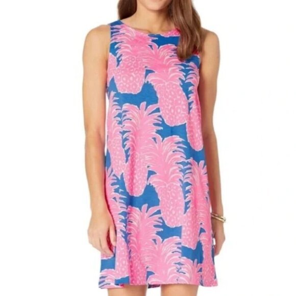Lilly Pulitzer Dresses & Skirts - Lilly Pulitzer Kristen Swing dress in Blue Haven Little Flamenco size Large NWOT